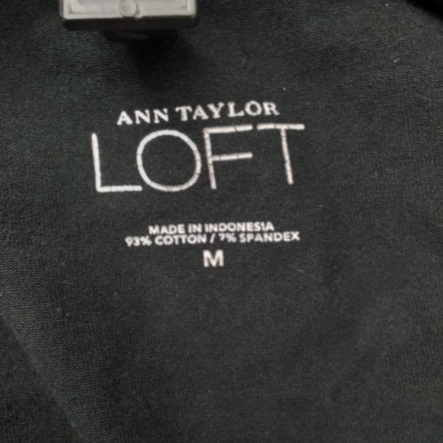 Loft Women's Black Shirt - Size M, Cotton Spandex