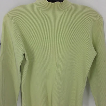 Women's Yellow Shirt - Size M, Cotton/Silk/Nylon Blend