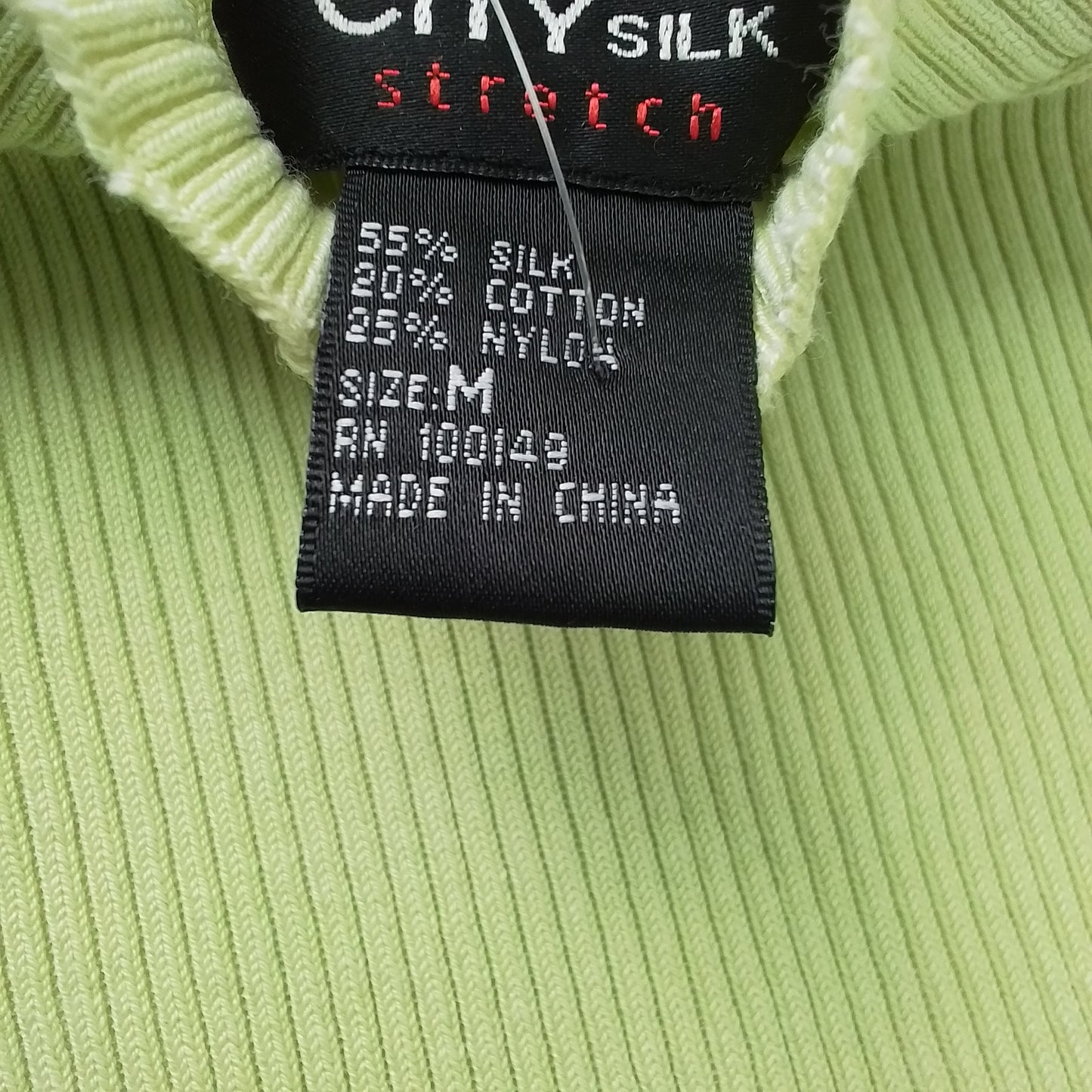 Women's Yellow Shirt - Size M, Cotton/Silk/Nylon Blend