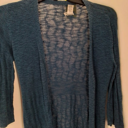 Chico's Women's Blue Cardigan - Cotton/Rayon
