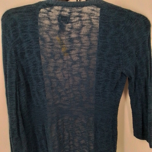 Chico's Women's Blue Cardigan - Cotton/Rayon