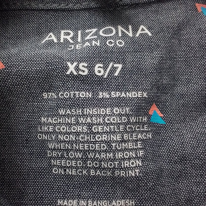 Arizona Jeans Kids Grey Button Up Shirt - XS