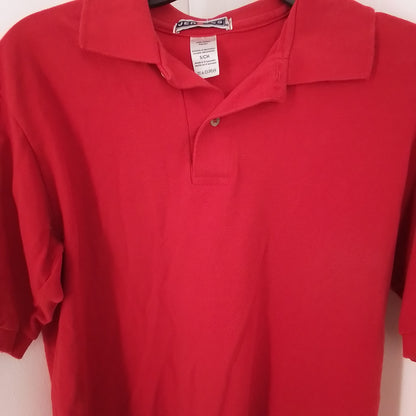 Jerzees Women's Red Cotton polo - Size S