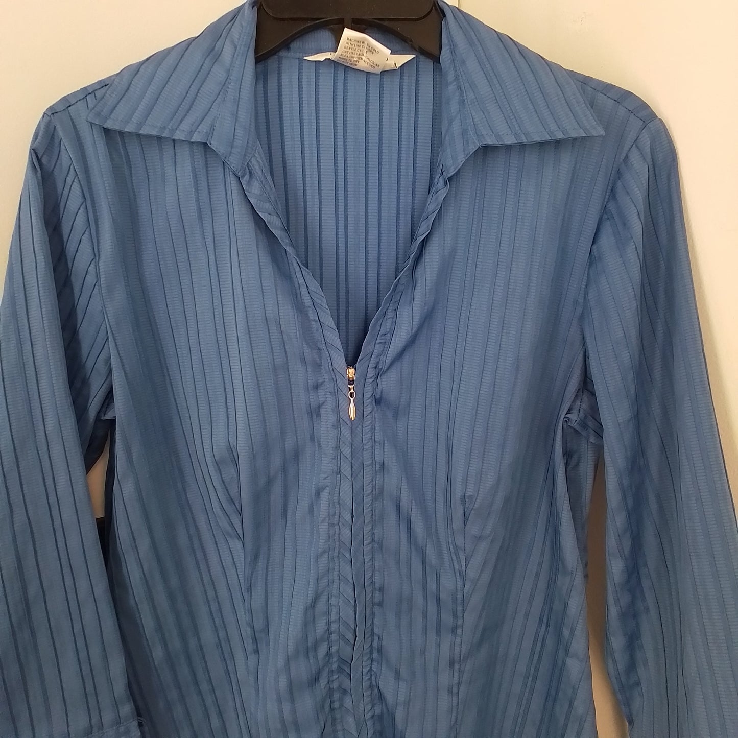 Women's COMO Stretch Blue Blouse - Size S