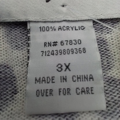 Women's Acrylic 1-piece attached Cardigan and Shirt - White, Purple (3x)