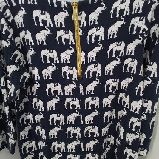 Crown & Ivy Women's Dress - navy/White, XS