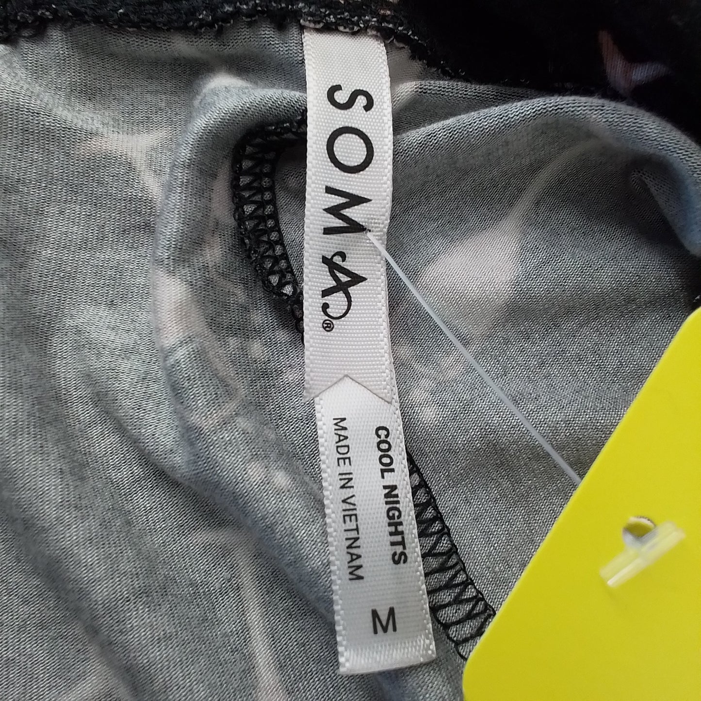 Women's Pajama, Size M, Rayon, Black/Salmon