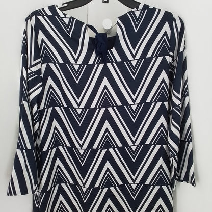 Crown & Ivy Women's Dress - White/Navy, Polyester