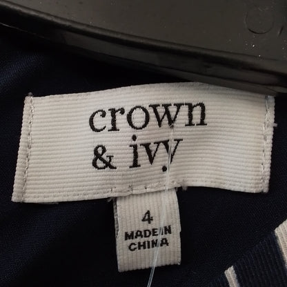 Crown & Ivy Women's Dress - White/Navy, Polyester