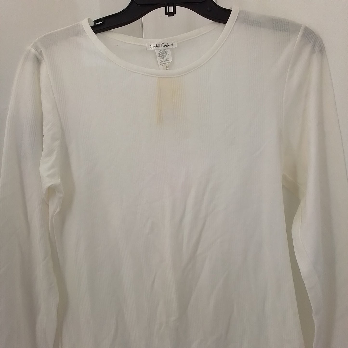 Women's White Jersey - Size M, Cotton/Nylon