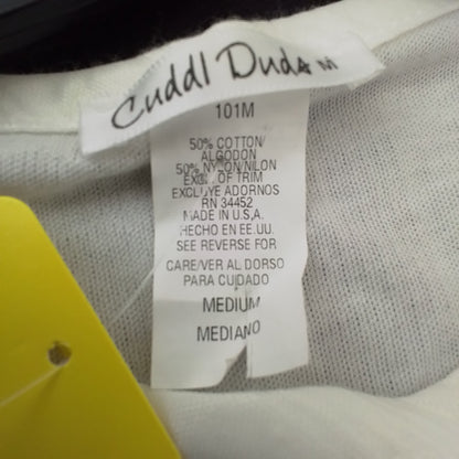 Women's White Jersey - Size M, Cotton/Nylon