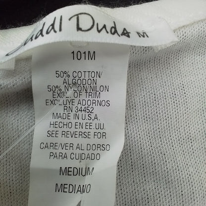 Women's White Jersey - Size M, Cotton/Nylon