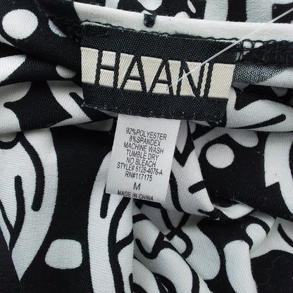 Women's Polyester Dress - Black/White/Yellow (M)