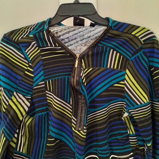 Rafaella Women's Jersey XL - Blue, Black, Green, Aqua