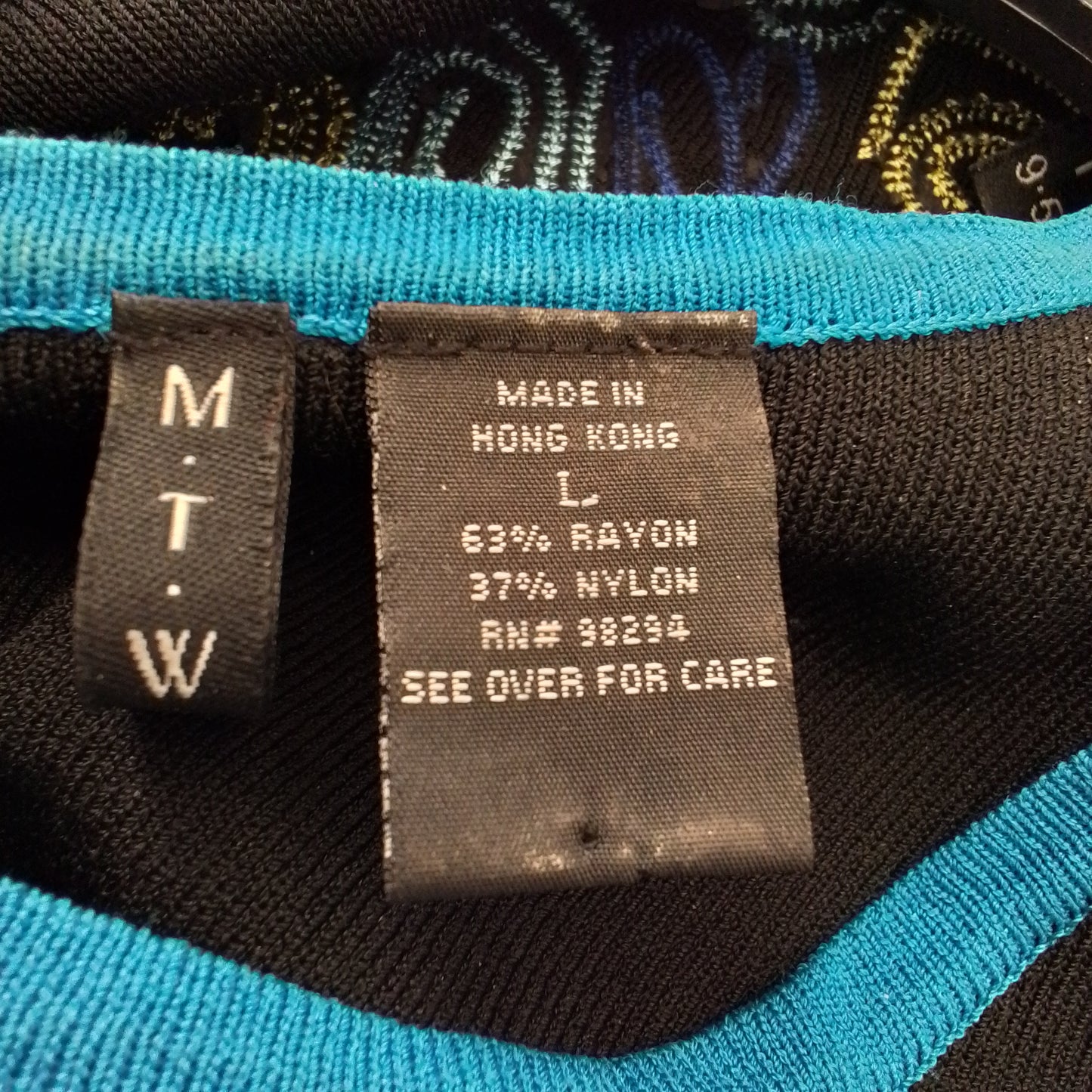 Women's 2-pc Cardigan and Tank Sweater set- Size L - Aqua, Black, Green, Yellow - Rayon/Nylon