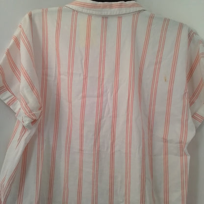 Universal Threads Women's Blouse - Pink/White, Size S, Cotton/Rayon