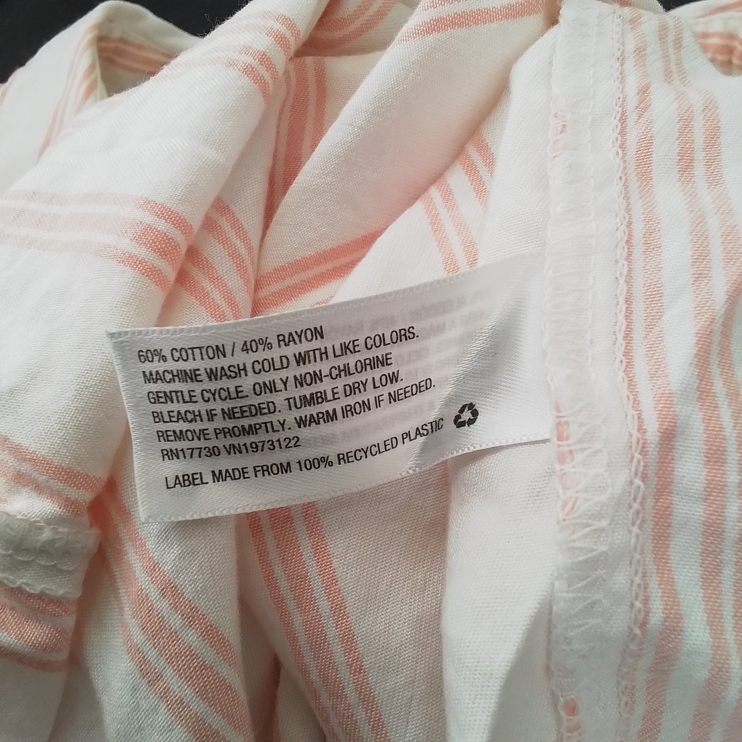 Universal Threads Women's Blouse - Pink/White, Size S, Cotton/Rayon