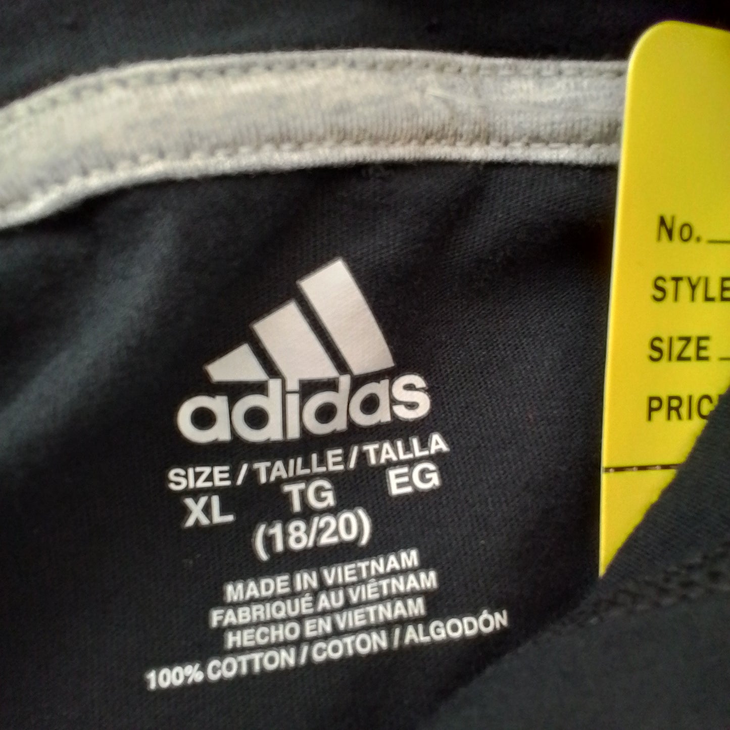 Adidas Men's Black Cotton Jersey - XL