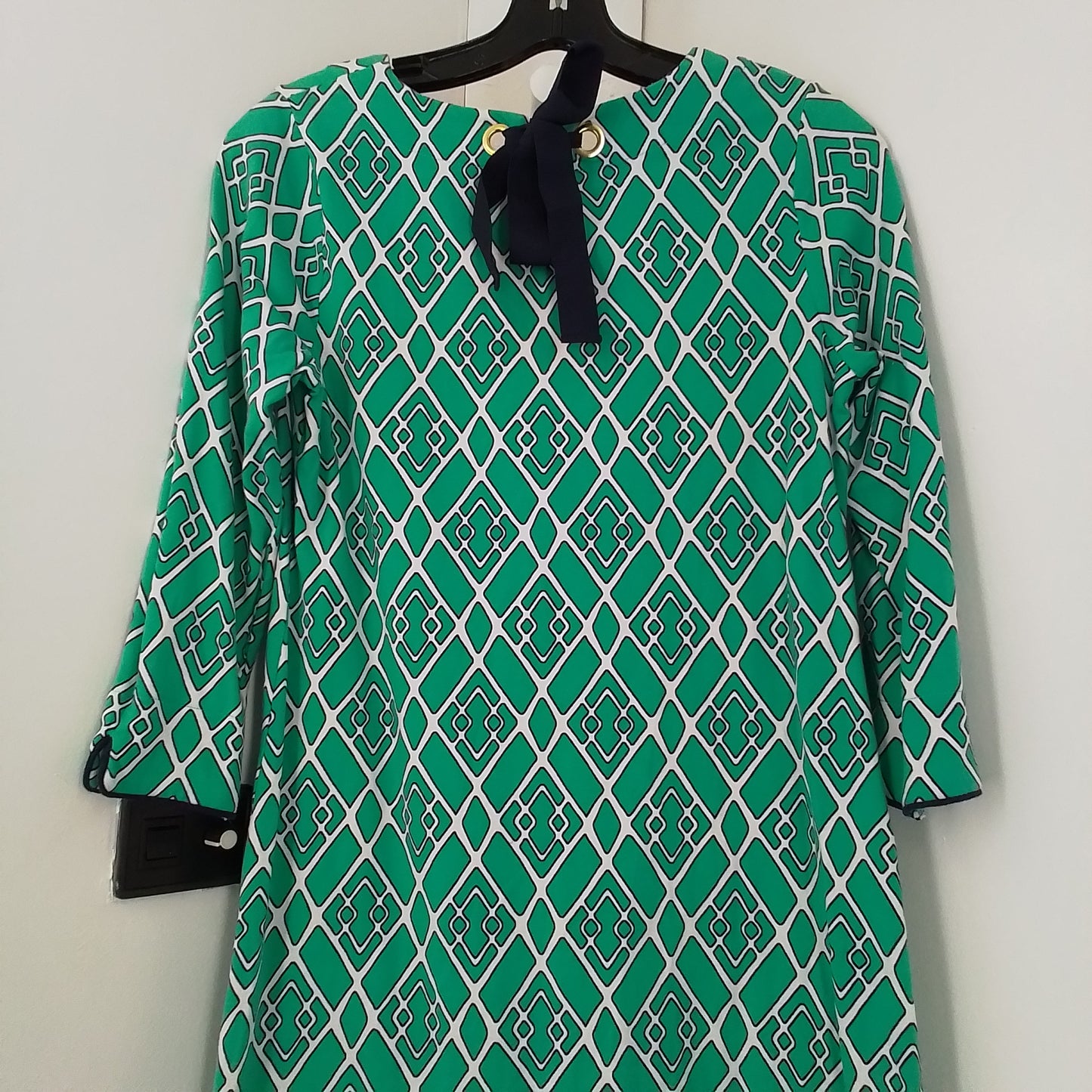 Crown & Ivy Women's Green/White Cotton Dress - XS