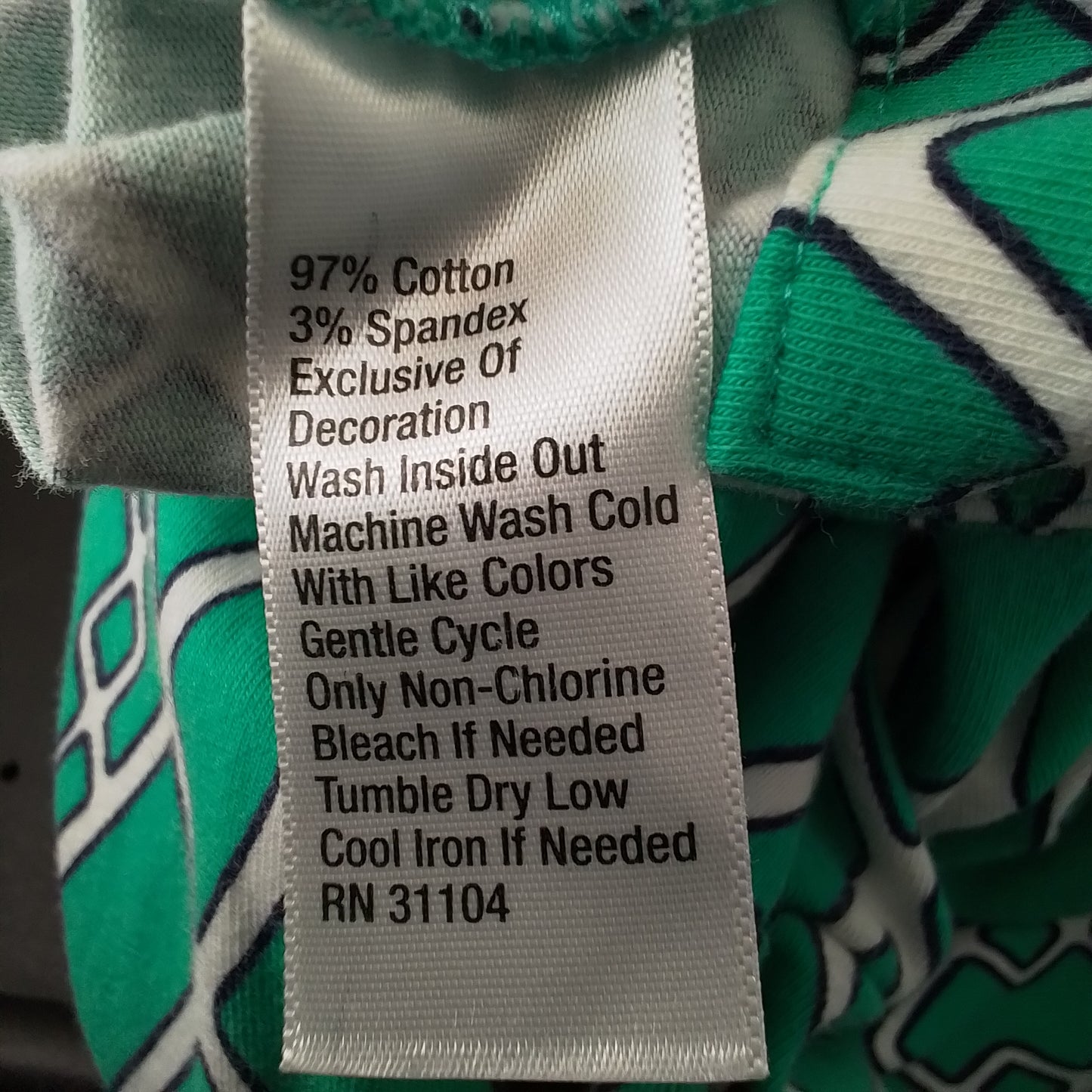 Crown & Ivy Women's Green/White Cotton Dress - XS