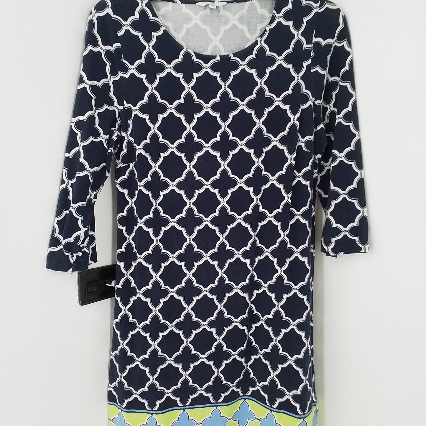 Crown & Ivy Womens Dress Blue/White XS Cotton