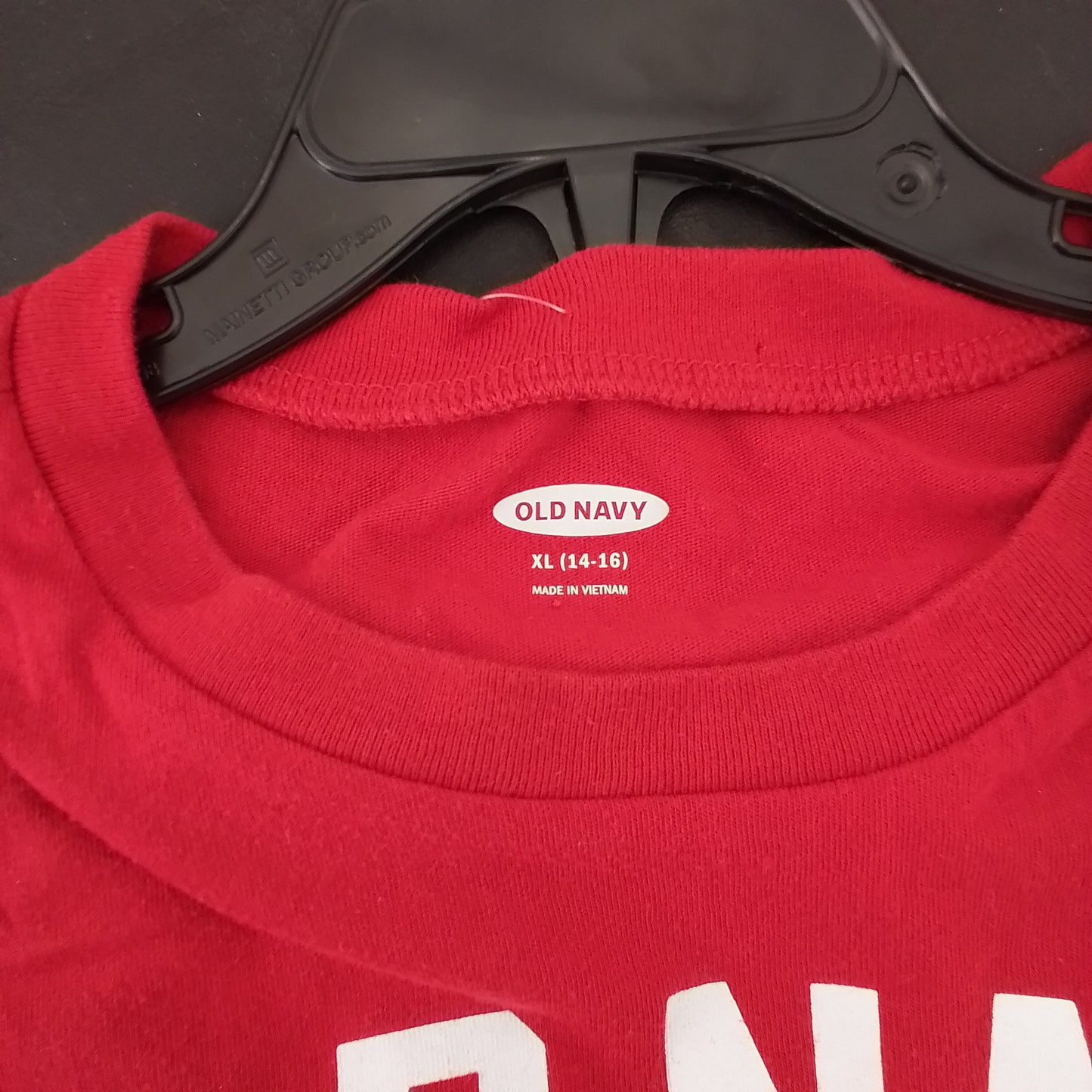 Kids Red T-Shirt - Cotton/Polyester, Sizes 14/16/XL