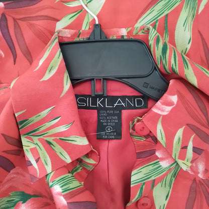 Red Silk Women's Blouse