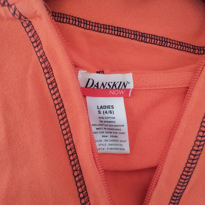 Danskin Women's Orange Cotton Sweatshirt - Size S
