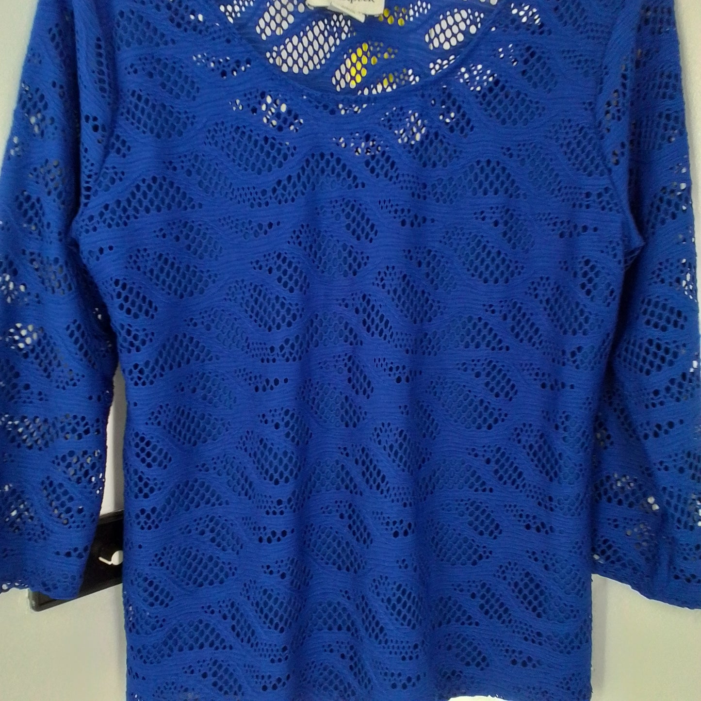 Women's Blue Polyester Blouse - Size M
