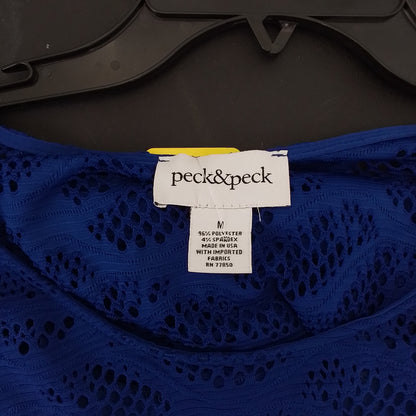 Women's Blue Polyester Blouse - Size M