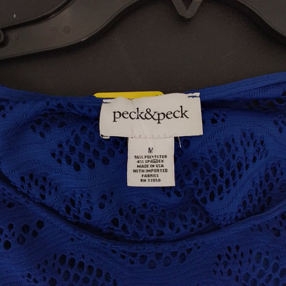 Women's Blue Polyester Blouse - Size M