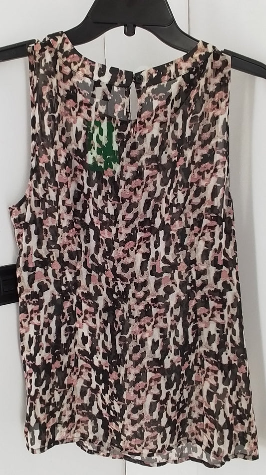 Ann Taylor Women's Blouse Size 10 - Black, White, Purple