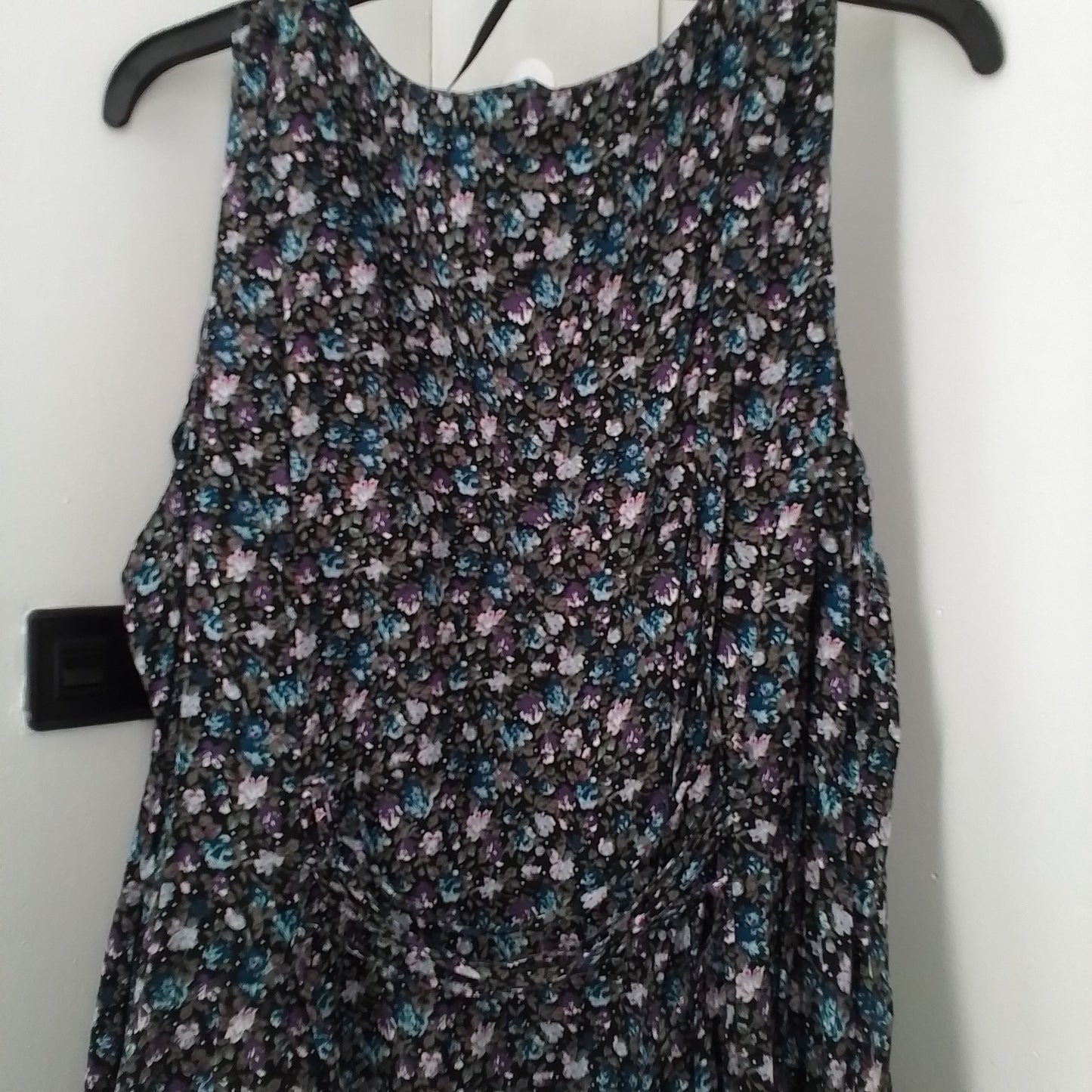 Women's Rayon Dress - Size 24 - Blue/Black pink/purple