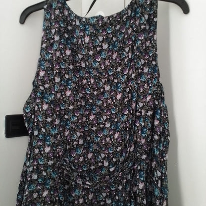 Women's Rayon Dress - Size 24 - Blue/Black pink/purple