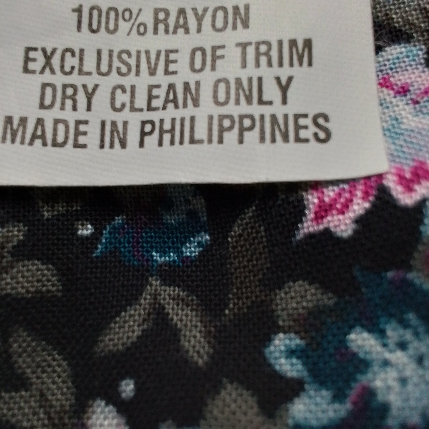 Women's Rayon Dress - Size 24 - Blue/Black pink/purple