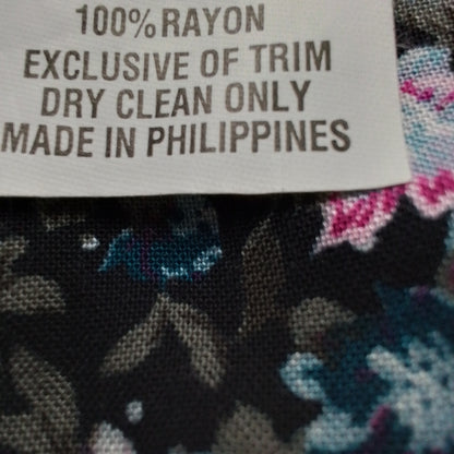 Women's Rayon Dress - Size 24 - Blue/Black pink/purple