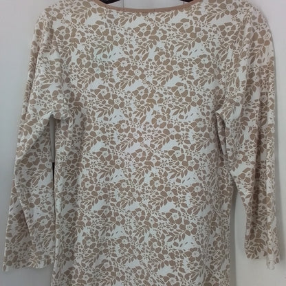 Women's Cotton Shirt - Brown/White