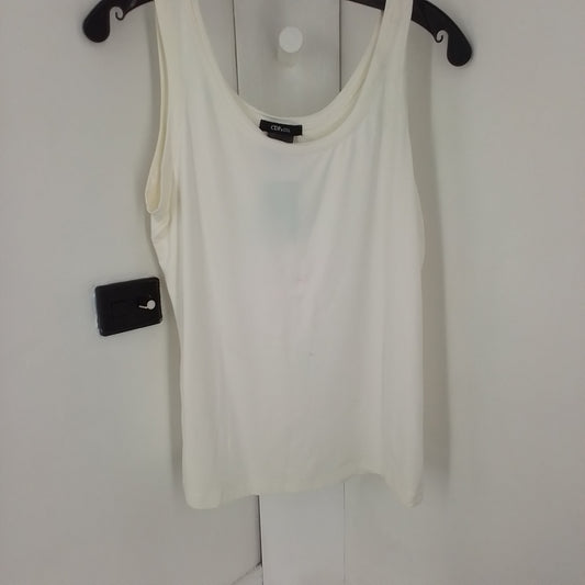 Women's White Tank Top - Size M, Nylon/Spandex