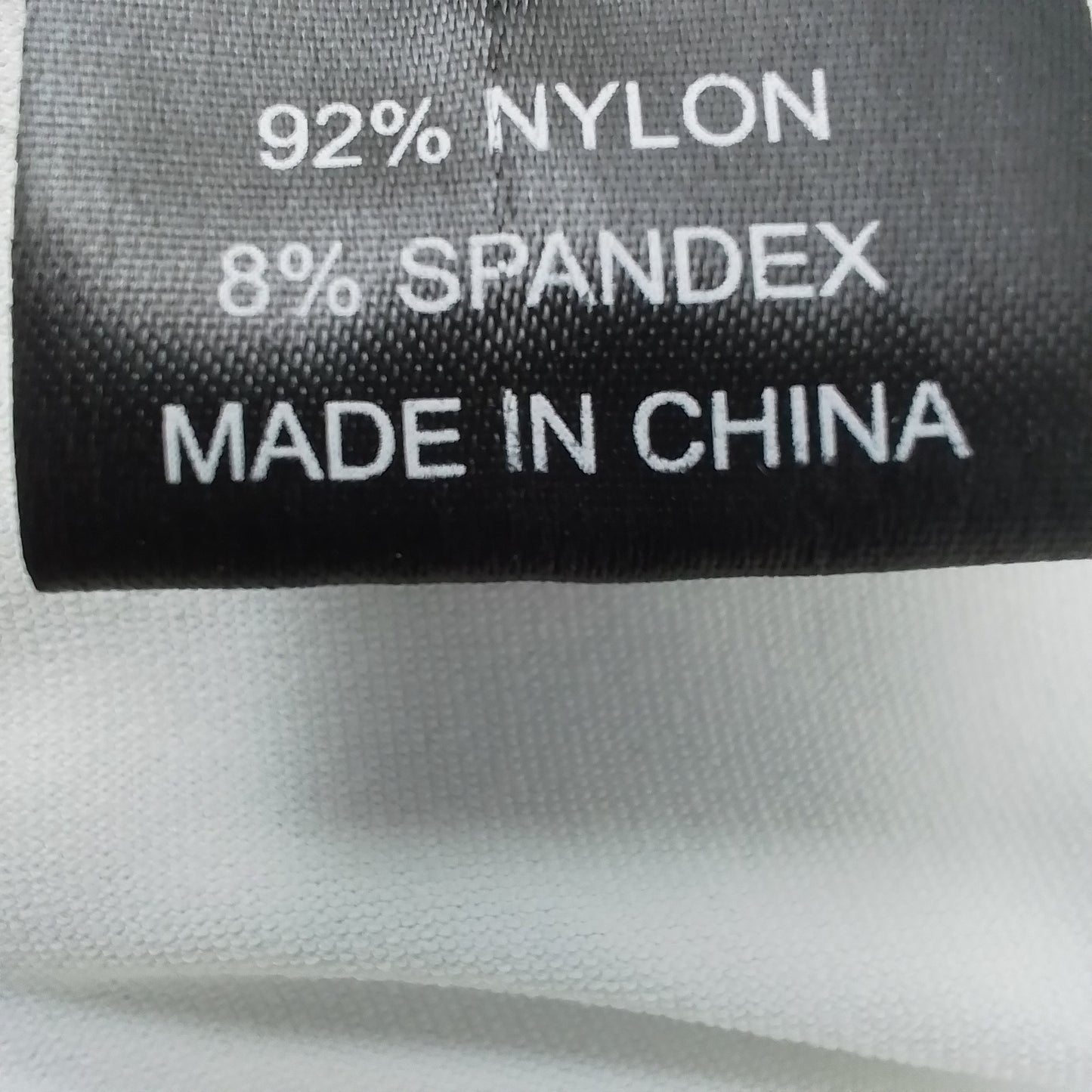 Women's White Tank Top - Size M, Nylon/Spandex