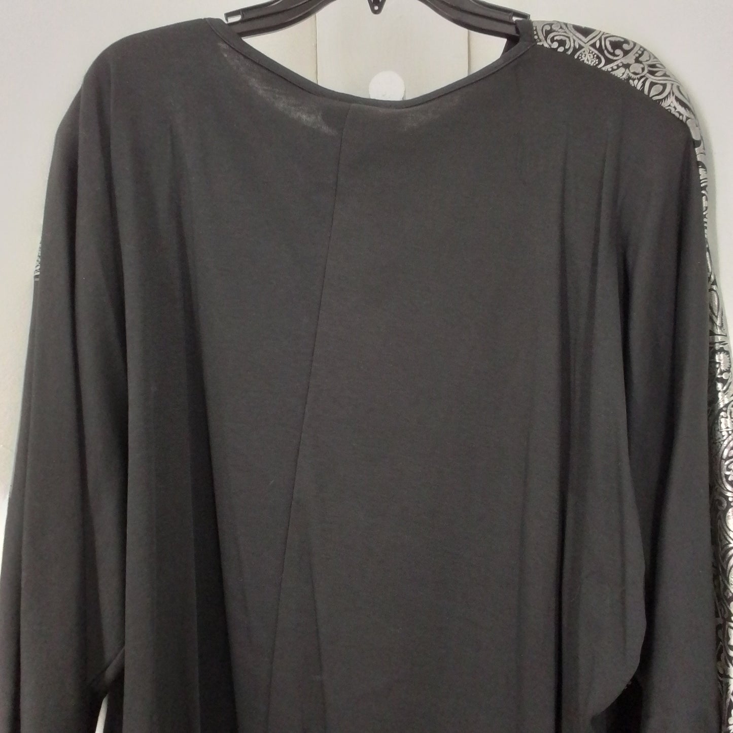Women's blouse - Black/White, Cotton/Polyester (3x)