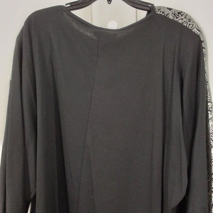 Women's blouse - Black/White, Cotton/Polyester (3x)