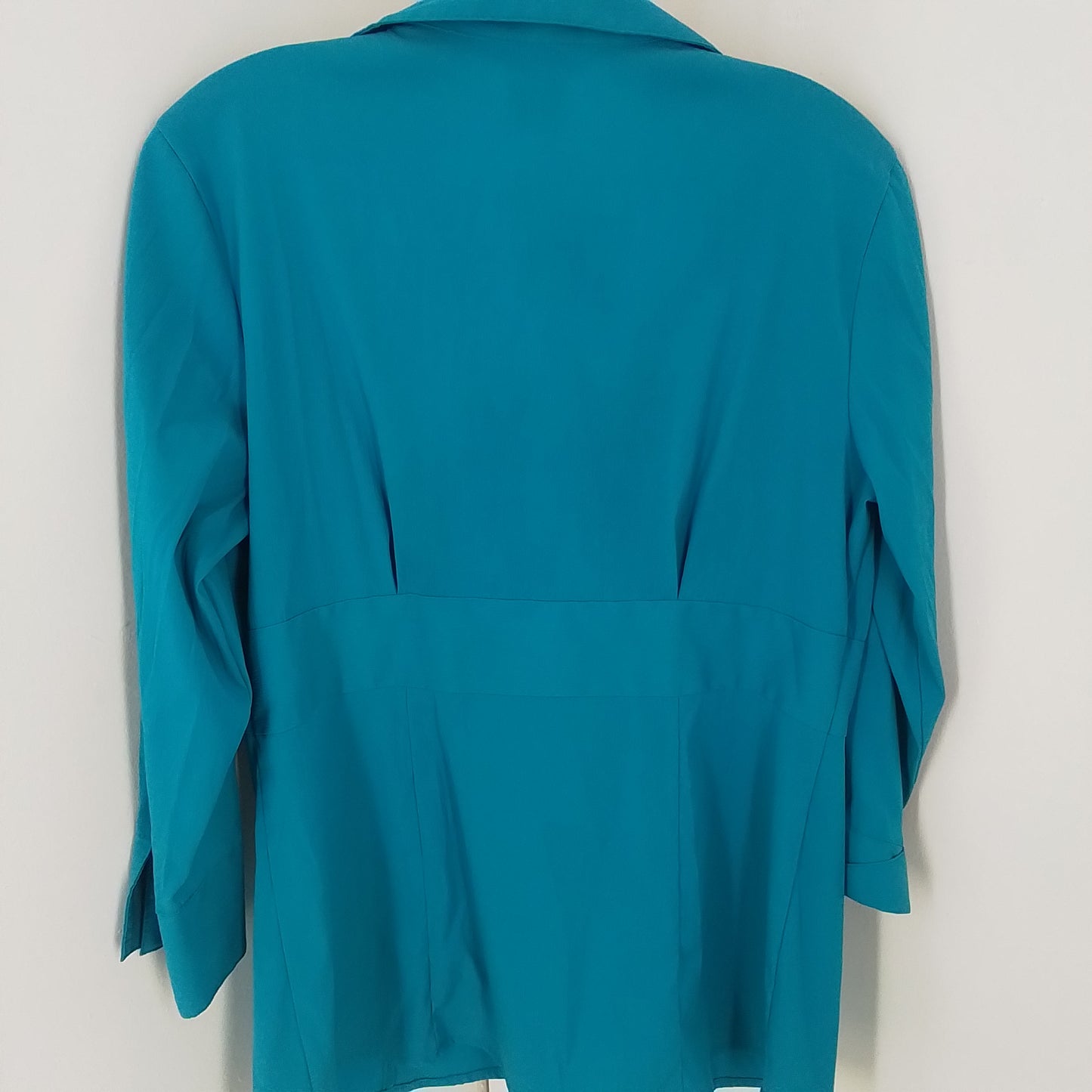 Women's aqua Polyester Blouse - Size M