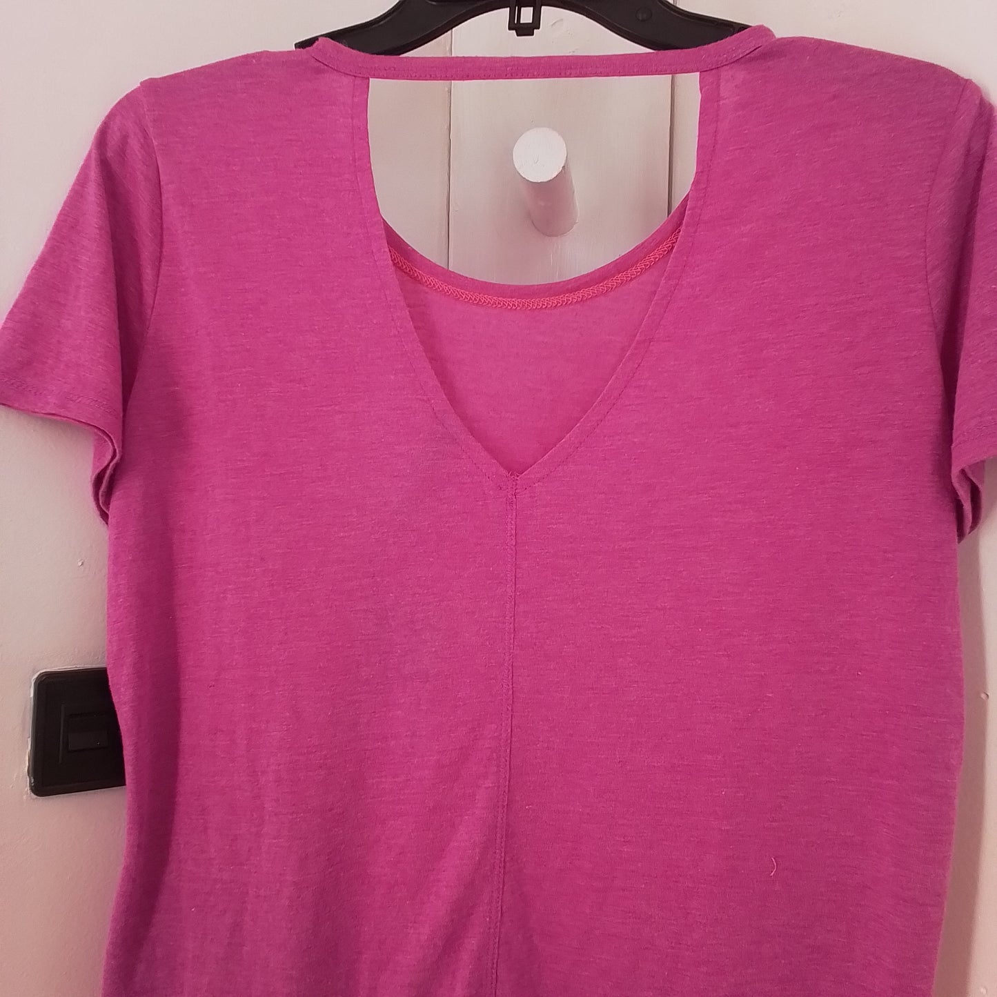 Women's Pink Polyester Shirt - Size M