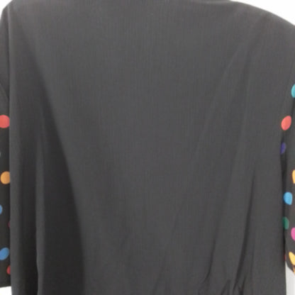 Black Polka Dot Polyester Blouse Accessory