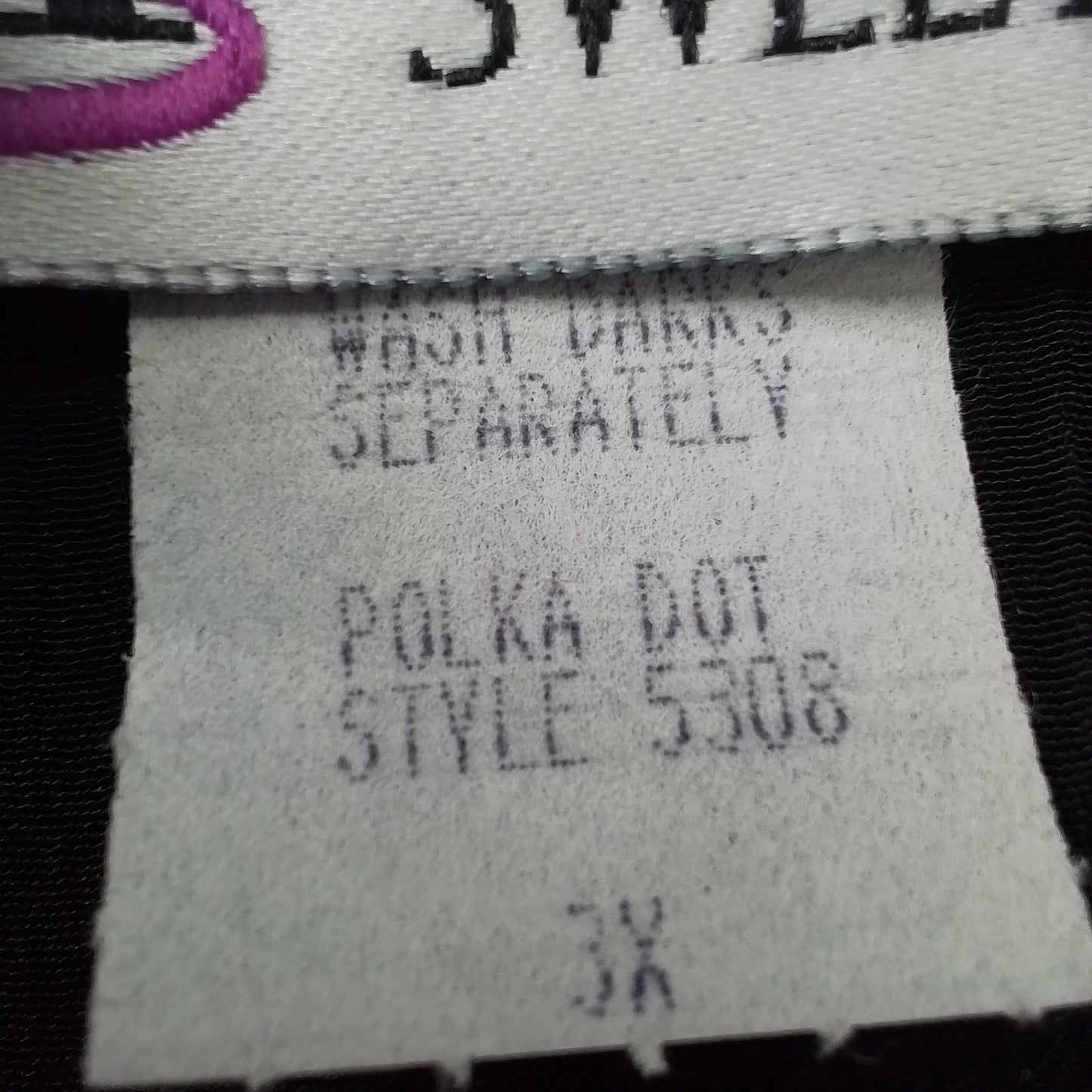 Black Polka Dot Polyester Blouse Accessory