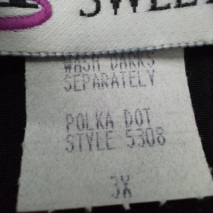 Black Polka Dot Polyester Blouse Accessory