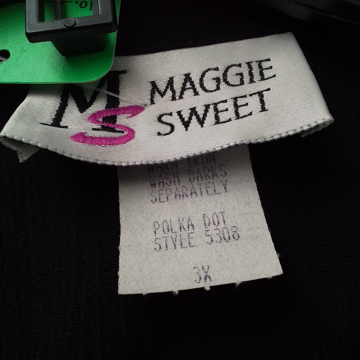 Black Polka Dot Polyester Blouse Accessory