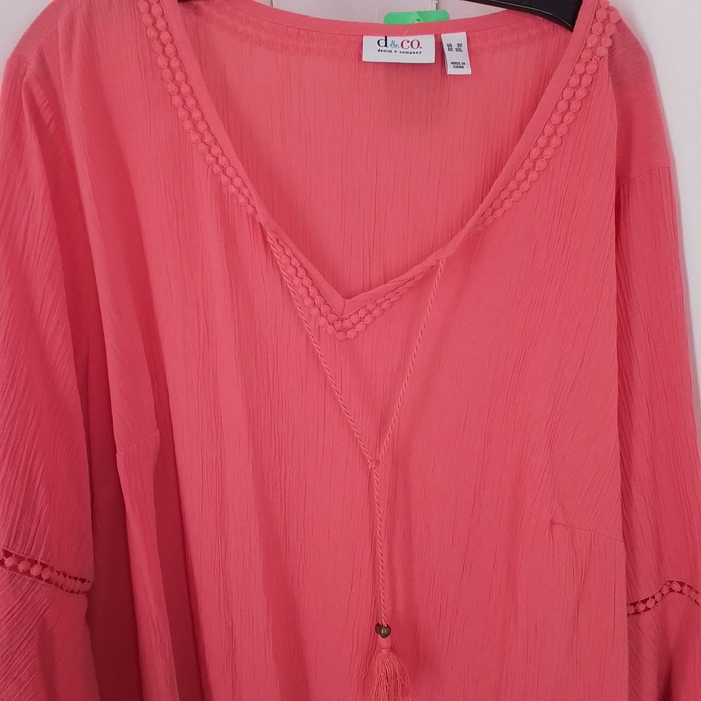 Women's Pink Blouse - Cotton/Polyester