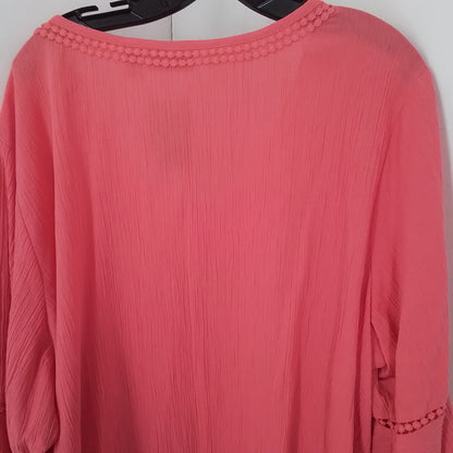 Women's Pink Blouse - Cotton/Polyester