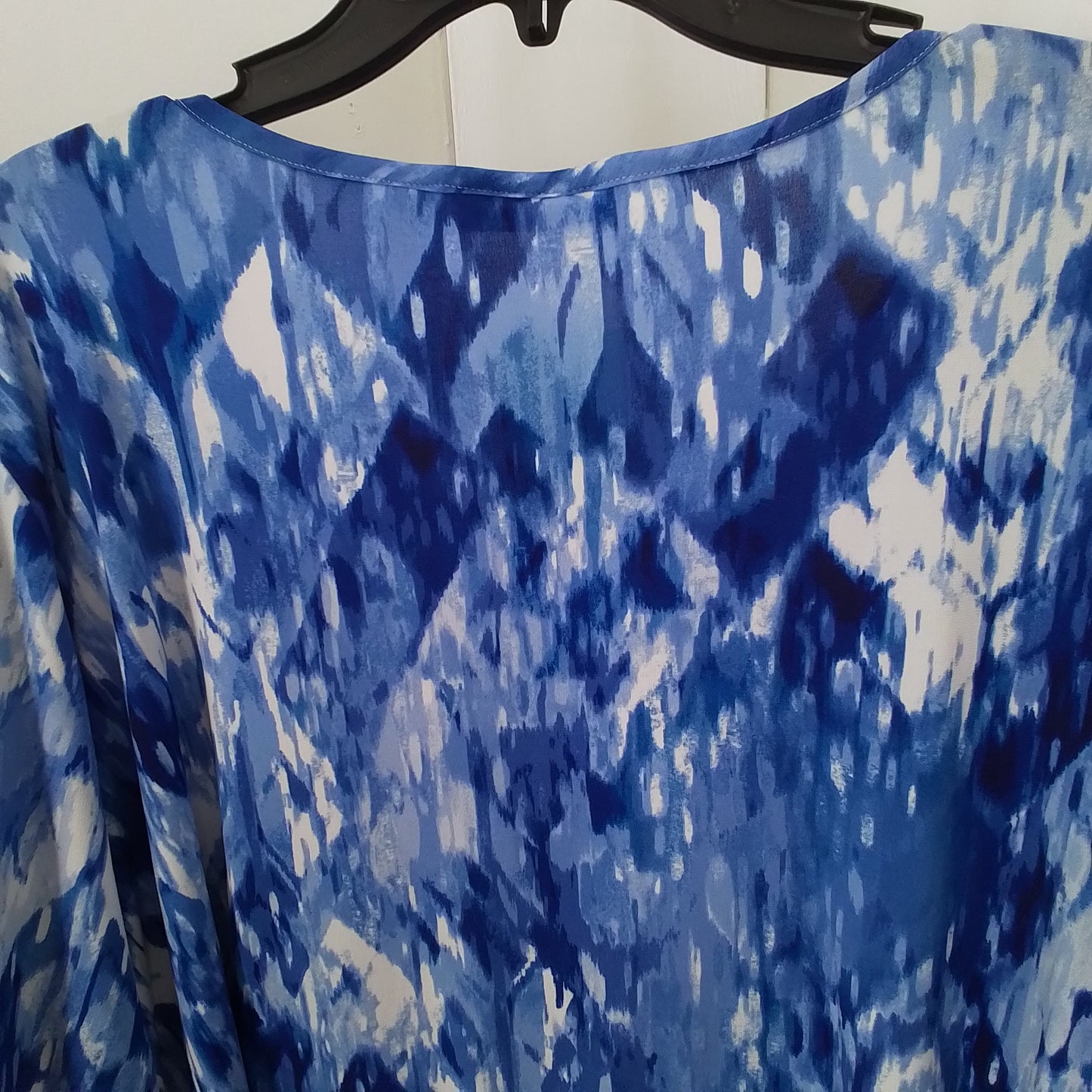 Women's Cotton Blouse - Aqua, Blue, White (3x)